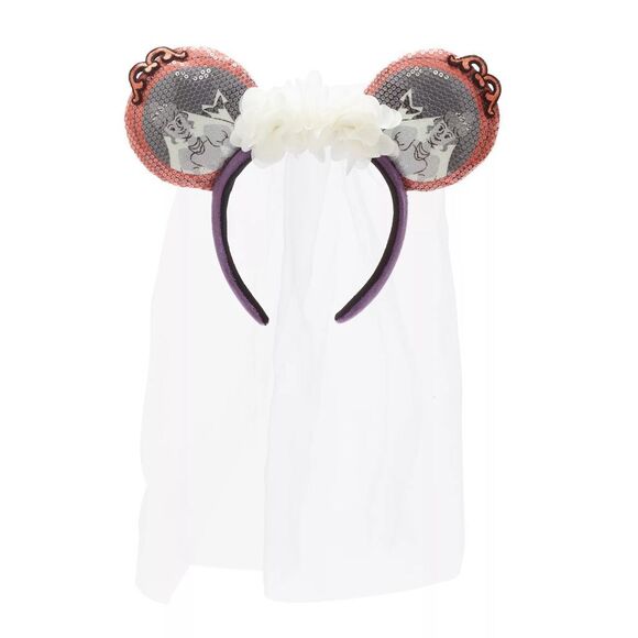 NEW Ghost Bride Ears with Veil Headband The Haunted Mansion NWT Disney Minnie - Picture 1 of 9